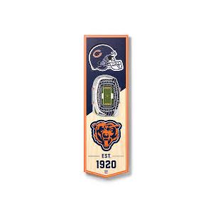 YouTheFan NFL Chicago Bears 3D 6 x 19 Fan Banner