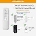Ceiling Fan Remote Replacement Hunter 99770, Universal Ceiling Fan Remote Control Kit Compatible with Hunter Hampton Bay Harbor Breeze,with Dimmer Light,3 Speed Control with Wall Mount