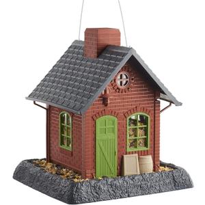 North States Village Collection Old Town Pub Birdfeeder: Easy Fill and Clean. Squirrel Proof Hanging Cable included, or Pole Mount . Large, 5 pound Seed Capacity (9.5 x 10.25 x 11, Brick Red) North States Village Collection Old Town Pub Birdfeeder: Easy Fill and Clean. Squirrel Proof Hanging Cable included, or Pole Mount . Large, 5 pound Seed Capacity (9.5 x 10.25 x 11, Brick Red)