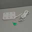 TESSAN Surge Protector Power Strip, 5 Ft Extension Cord Flat Wall Plug with 4 USB (2 USB C) 8 Outlets, 2100J Dual Surge Protection, 20W Multiple Charging Station for Home, Office, College, Dorm Room (Gray)