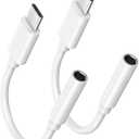 [Apple MFi Certified] USB C to 3.5mm Headphone Jack Adapter, Type C to Aux Audio Dongle Cable Cord Compatible with iPhone 17/16/15 Pro/15 Pro Max, iPad Pro, Samsung S21-24, Pixel 7/6/5（1 Pack）