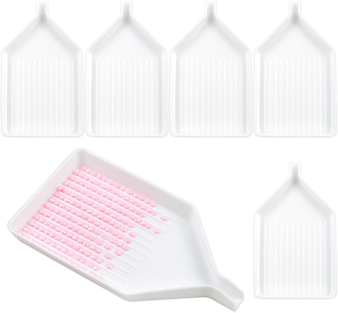 6 PCS Plastic Diamond Painting Bead Sorting Trays Durable Craft Accessories for DIY Diamond Art, Nail Art & Phone Decoration