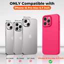 SUPFINE Designed for iPhone 15 Pro Max Case,Premium Liquid Silicone with [Soft Anti-Scratch Microfiber Lining][Upgraded Camera Protection] Slim Shockproof Phone Case for Men Women Girls, Hot Pink