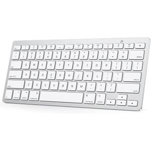 OMOTON Bluetooth Keyboard Compatible with Mac, Compact Wireless Keyboard Compatible with MacBook Pro/Air, iMac, Mac Mini/Pro Laptop and PC (Silver)