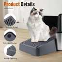 Cat Litter Box Ramp, Litter Box Step Mat with Filter Function, Cat Litter Catcher for Self-Cleaning Litter Boxes, Cats Pedal Stool Ideal for Kitten & Elderly Cats (Dark Grey)
