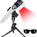 Red Light Therapy Device for Body Pain ReIief with Stand, 6x808nm+12x650nm Handheld Near Infrared Light Therapy with PW Pulsed Wave Model for Human Body Joint Back Knee Muscle