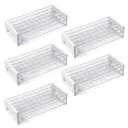 5 Pack Plastic Test Tube Rack, 50 Holes Lab Rack Holder for 16mm Tubes, Detachable, Transparent