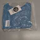 Open Back Workout Tops for Women Crop Yoga Shirts Lightweight Twist Back Athletic Running Gym Tops (Small, Blue)