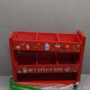 Dlerom 3 Tier Christmas Hot Cocoa Bar Wood Storage Box with 9 Compartment Hot Chocolate Bar Supplies Organizer Vintage Accessories for Home Xmas Holiday Gift Party Decoration