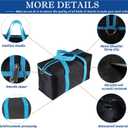 BLIRITEL 14 Inch Heavy Duty Wide Mouth Tool Bag for Men, High Capacity Tool Tote Bag for Electricians, Multipurpose Power Tool Bag Organizer for Mechanics Carpenters