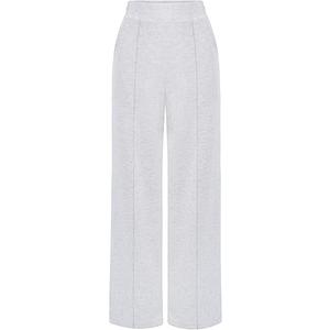 AFITNE Wide Leg Pants Woman Stretchy high Waisted Women Work Pants Pull on Dress Slacks Business Causal Slacks for Women Lounge Trousers with Pockets 31" (Grey White, Small)