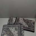 Farmhouse Kitchen Rug Sets of 3 Washable Boho Kitchen Rugs and Runner Carpets Non Slip Kitchen Area Rug for Laundry Room Entryway Hallway (Black/Grey)