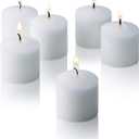 Light In The Dark White Votive Candles - Box of 72 Unscented Candles - 10 Hour Burn Time - Bulk Candles for Weddings, Parties, Spas and Decorations