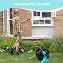 Garden Hose Reel Cart,Hose Holder Up to 50-100 Feet of 5/8" Hose,Wall Mounted Water Hose Reel,Portable Hose Reels for Outside Car Washing, Watering
