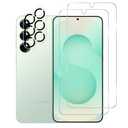 BIGFACE Galaxy S25 Plus Tempered Glass Screen Protector + Camera Lens Protector [2 + 2 Pack][Case Friendly][Anti-Scratch][Ultrasonic Fingerprint Unlock] HD Protective Film for Samsung Galaxy S25 Plus, Set of 3