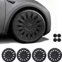 Tesla Highland Wheel Cover, Hubcaps 18 inch,Matte Black ABS Symmetry Design Compatible with Tesla Model 3 Highland 2024 2025 Photon Wheel