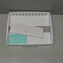 YouCopia StoraLid Food Container Lid Organizer for Kitchen Cabinet Storage with 5 Adjustable Dividers, 10.5''D  13.4''W  3.3''H, Large Classic Edition, White