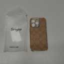 Case for iPhone,Vintage PU Leather,Camera Protection,Electroplating Frame Wear-Resistant Anti-Fingerprint Shock Absorption Cushion Military Grade Drop Shockproof CoverGold,iPhone 14 Pro