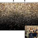 SJOLOON Black and Gold Backdrop Gold Spots Backdrop Vinyl Photography Backdrop Vintage Background for Family Birthday Party Newborn Studio Props 11547(7x5FT)