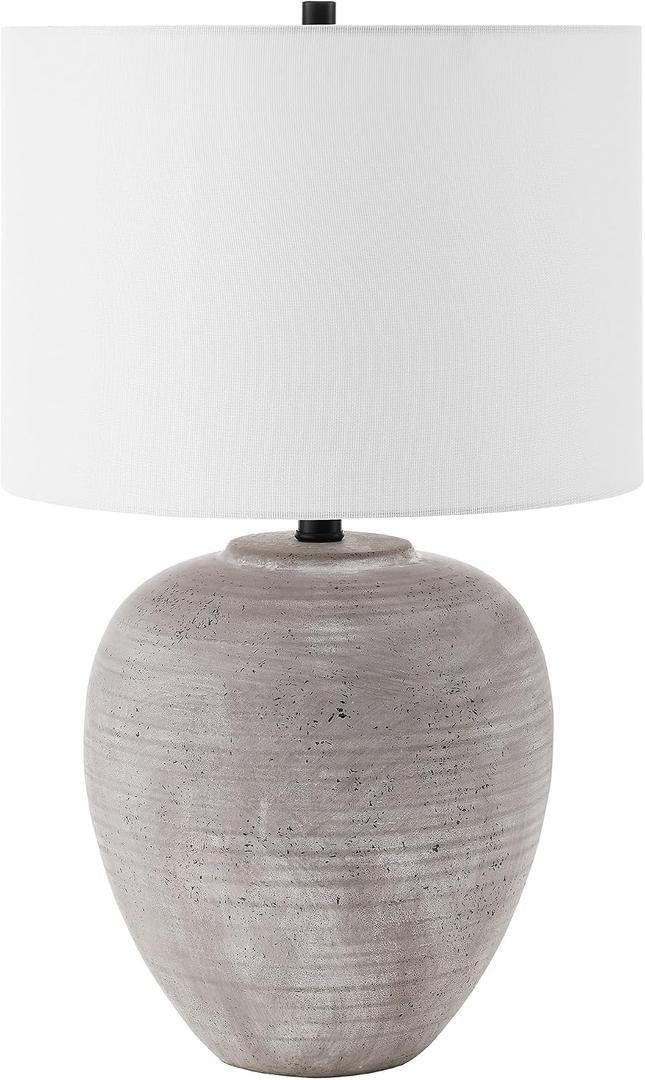 Henn&Hart 23" Modern 1-Light Table Lamp, Rustic Earth