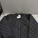 Amazon Essentials Women's Regular-Fit Quilted Bomber Jacket (Large, Black)