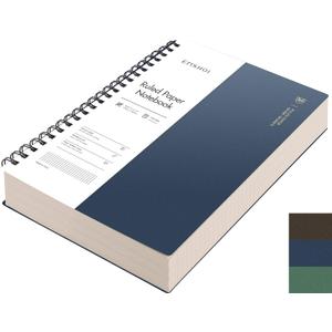 EMSHOI A4 Spiral Notebook College Ruled Lined Journal, 11.2" X 8.27", 300 Pages/150 Sheets, 100gsm Thick Paper, Waterproof Softcover, Twin-Wire Binding, for School Work Business Writing-Blue