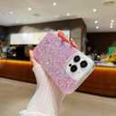 for iPhone 15 Plus Case Glitter, Shiny Bling Sparkly Design Phone Cover for Women Girls Cute Soft TPU Slim Shockproof Protective Phone Case for iPhone 15 Plus 6.7", Pink
