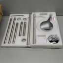 Dual Shower Head with Handheld for Couples, High Pressure Double Shower Heads for Two People Rod, Two Showerhead System Fit 2 Person, Gifts for Women Men, SPA-Like (Chrome, Segmented Design)