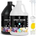 ResinAngel 2 Gallon Epoxy Resin Kit  1:1 Ratio, Crystal Clear, Self-Defoaming, Low Odor, Fast Cure, Non-Toxic Casting Resin for Wood, Flowers, Art & Beginner Crafts