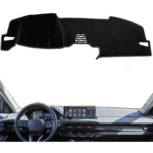 Upgraded Dash Mat for 2023-2025 Honda Accord Polyester Dash Board UV Protection Non-Slip Windshield Reflective Dash Cover Interior Accessory Black