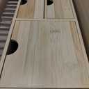 Wisuce Desk Organizer with Drawers - Bamboo Desktop Organizer Storage Natural Wood Desk Drawers Organizer for Bills, Office Supplies, Cosmetics, Seals No Assembly Required 3 Drawersleft-right)