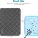 Cat Litter Mat Litter Trapping Mat, 24" x 17" Premium Durable PVC Grid Mesh with Scatter Control, Non-slip, Less Waste Cat Litter Box Mat, Soft on Kittys Paws, Urine Waterproof (Grey)