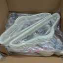 HOUSE DAY Ivory Velvet Hangers 50 Pack - Non Slip Felt Hangers Closet Essentials, Premium Space Saving Hanger, Gentle on Clothes, Sturdy Shoulder Design