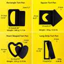 Special Shapes Fruit Tart Pan with Removable Loose Bottom Non-stick Carbon Steel (12 inch Rectangle)