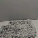 XeGe 2 Pieces Faux Fur Throw Pillow Covers, Shaggy Fluffy Cushion Covers, Cute Fuzzy Decorative Pillow Covers, Plush Furry Velvet Pillowcases for Bed Couch Living Room (18''x18'', Light Gray Ombre)