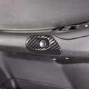 Door Lock Switch Button Frame Compatible with Chevy Corvette C6 2005-2013, Inner Door Push Button Trim, Door Release Switch Button Trim Cover Bezel Decoration Accessories, ABS (Carbon Fiber)