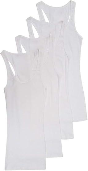 Zenana Outfitters 2 Pack Womens Basic Ribbed Racerback Tank Top, White, S Zenana Outfitters 2 Pack Womens Basic Ribbed Racerback Tank Top, White, S
