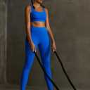 RUNNING GIRL Leggings with Pockets for Women,High Waist Athletic Yoga Pants with Tummy Control Buttery Soft (Blue, M)