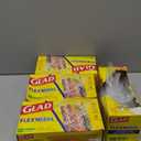 Glad Flex'N Seal Food Storage Plastic Bags, Sandwich, 100 Count, Pack of 4 