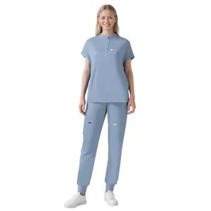 Eipnare Scrubs for Women Set - Nurse Uniform Jogger Suit Stretch Top & Pants with 11 Pockets for Nurse Esthetician Workwear