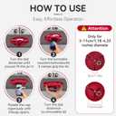 Banyaa Jar Opener Bottle Opener for Seniors with Arthritis - Under Cabinet Jar Opener for Weak Hands, Rotary Lid Opener, Easy Twist-Off Lids for Jars & Bottles, Original Kitchen Gadgets (Red)