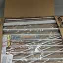 keny 29"-42.5" Baby Gate for Stairs, Auto Close Safety Dog Gate, Pressure Mounted Easy Walk Through Pet Gate for Doorways, Durable Stair Gate, 30" Tall, White