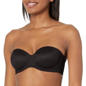 Bali Women's One Smooth U Strapless, Ultimate Stay in Place, 7-Way Multiway Underwire Bra, Full Coverage (38DD, Black)