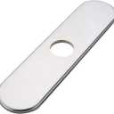Homevacious 10.2 Inch Bathroom Sink Faucet Or Kitchen Faucet Base plate Hole Cover Deck Plate Escutcheon Chrome Circular Stainless Steel