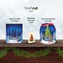 Freshcut Paper Pop Up Cards, Christmas Skating Scene, 3D Popup Christmas Cards, Holiday Card with Blank Notecard & Envelope