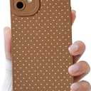 NITITOP Compatible for iPhone 11 Case Cute Dots - Brown