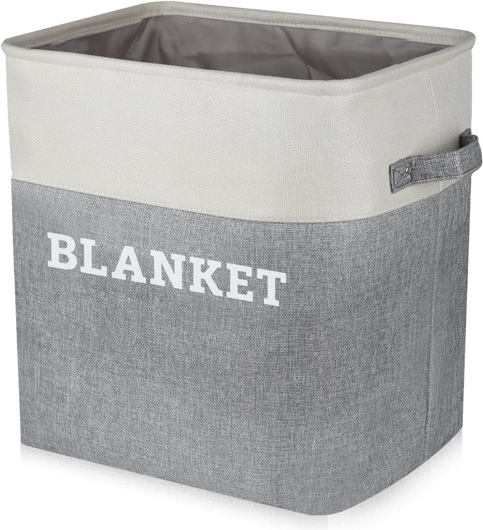 Lukeline Blanket Storage Basket for Living Room, Laundry Hamper Closet Organizers Nursery Storage, Large Storage Basket Blanket Organizers and Storage, Decorative Basket for Home Decor Shelves