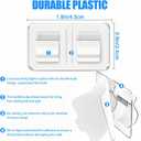 Hooks for Outdoor String Lights Clips: 54Pcs Double Hooks for Hanging - Heavy Duty Clear Cable Clips with Waterproof Adhesive Strips for Hanging Christmas Light No Drill No Damage