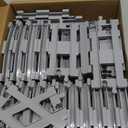 Koowants 47-Piece Train Track Set,Classic Railway Track with 30 Curved Tracks,14 Straight Tracks,2 Switch and 1 crossoverTracks-Compatible with All Major Brands,Light Grey Toy Track Accessory for Kids