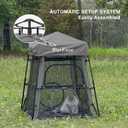 Catio Outdoor Cat Enclosure, 3-in-1 Extra Large Portable Cat Playpen with Tower Tent & Tunnel, Foldable Waterproof Mesh Catio for Indoor Outdoor Cats & Small Pets